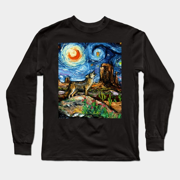 Southwestern Night Long Sleeve T-Shirt by sagittariusgallery